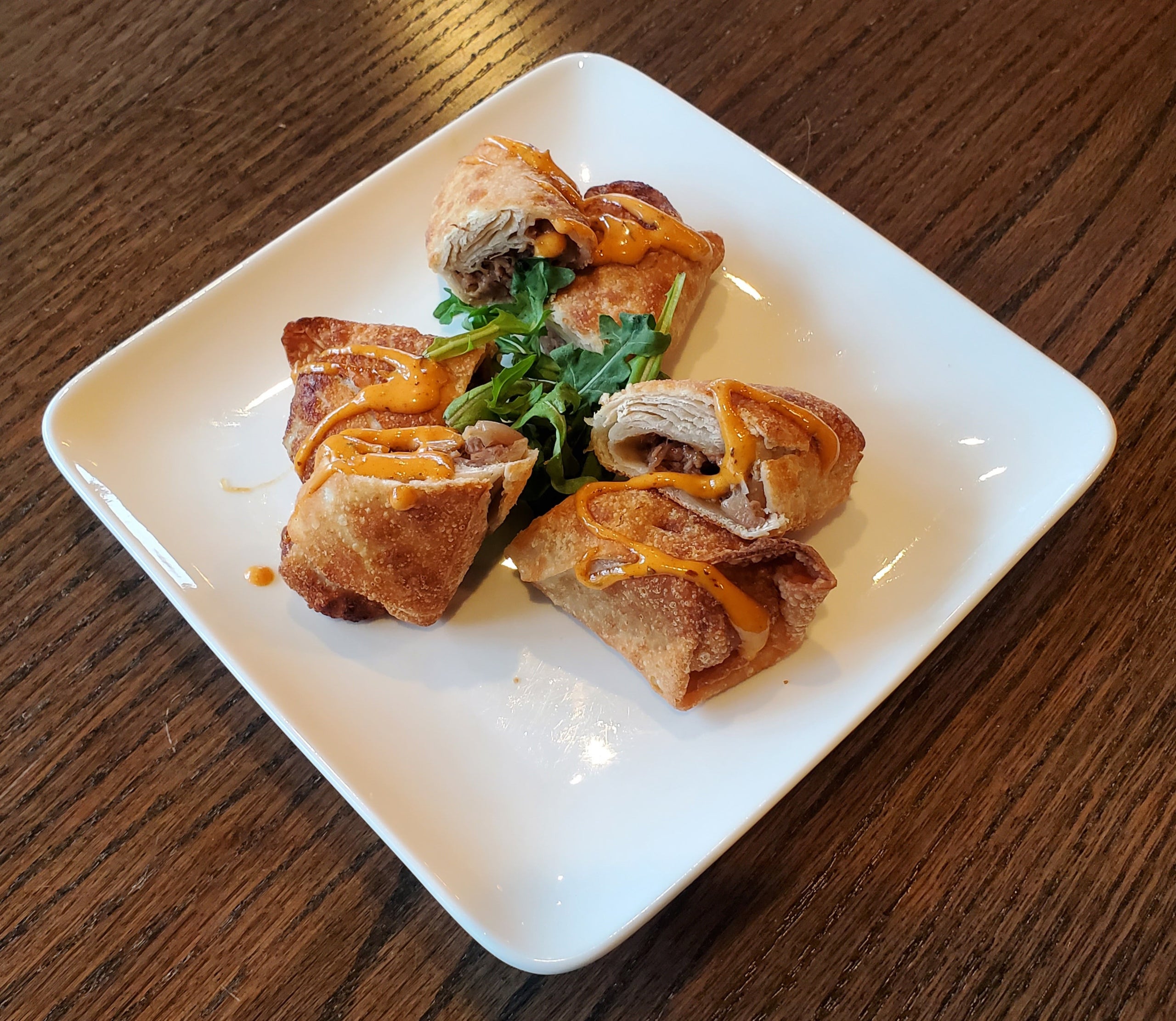 Beef Brisket Egg Rolls Crossing Vineyards & Winery